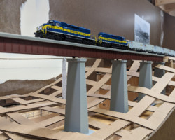 First test train over the new Gilahina temporary bridge