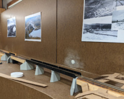The finished bridge (well except for paint and weathering) looking towards McCarthy.